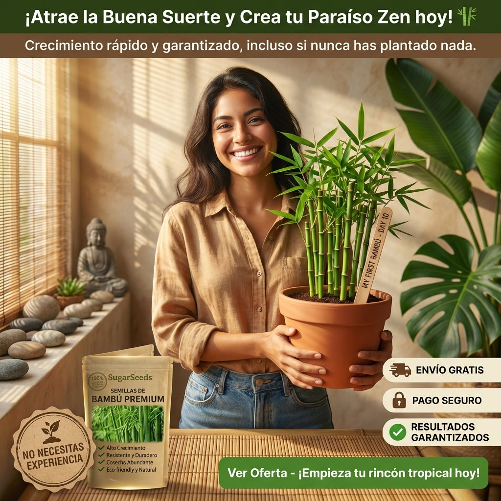 ATRAE LA BUENA SUERTE Y CREA TU PROPIO PARAÍSO ZEN: SEMILLAS DE BAMBÚ PREMIUM