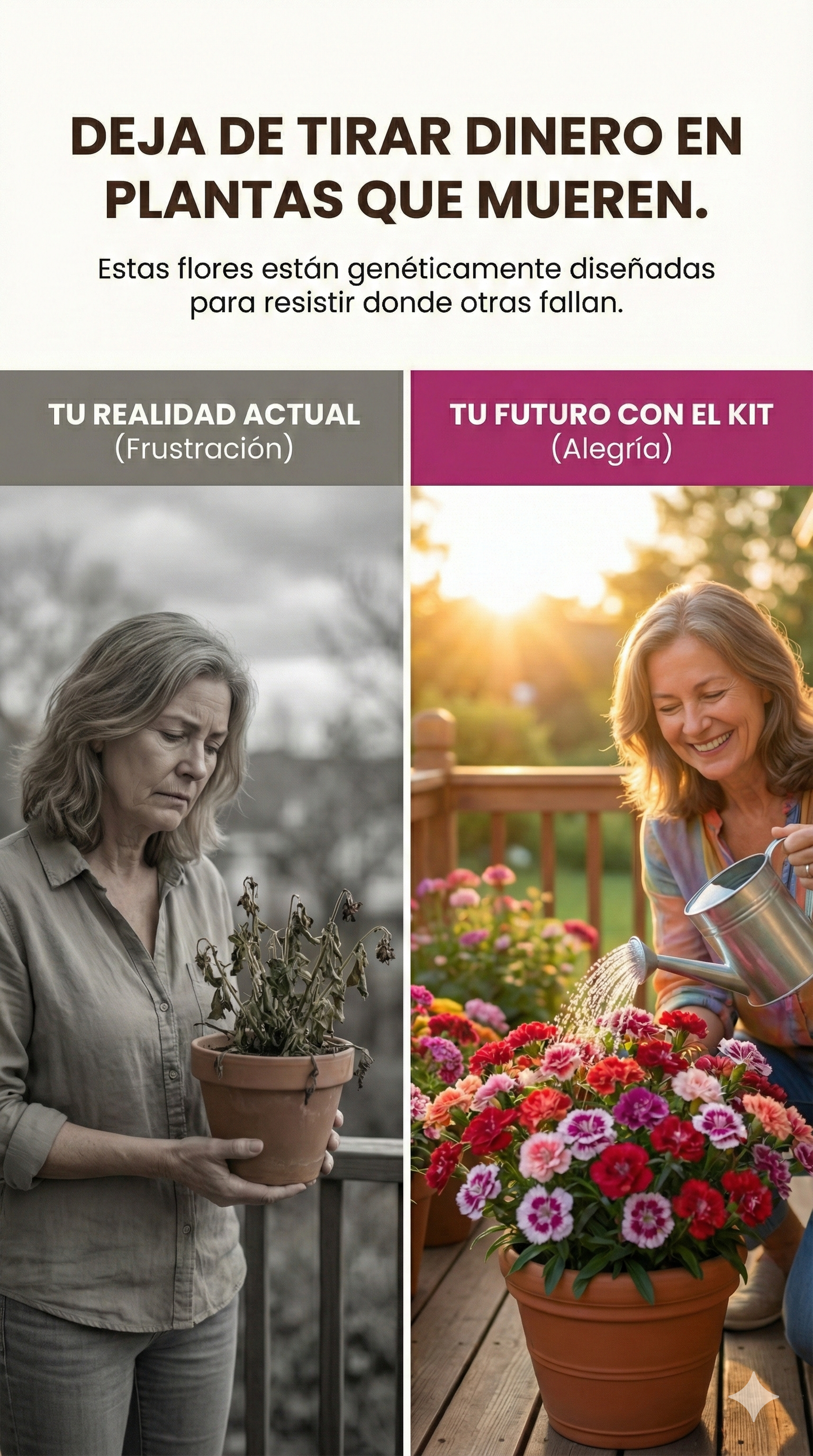 Kit de 50 semillas Flores Clavel Poeta - Ten el jardin de tus sueños, con flores hermosas 💐