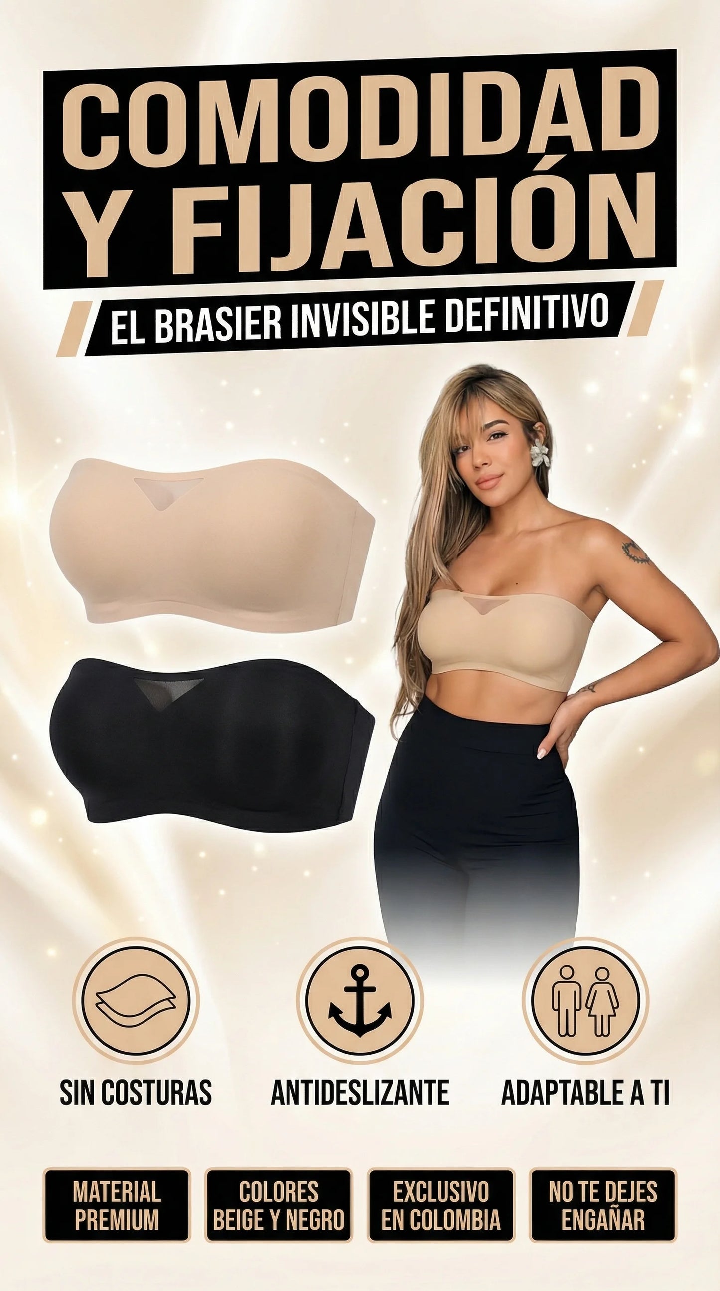 Brasier invisible- Sin costuras, sin tiras