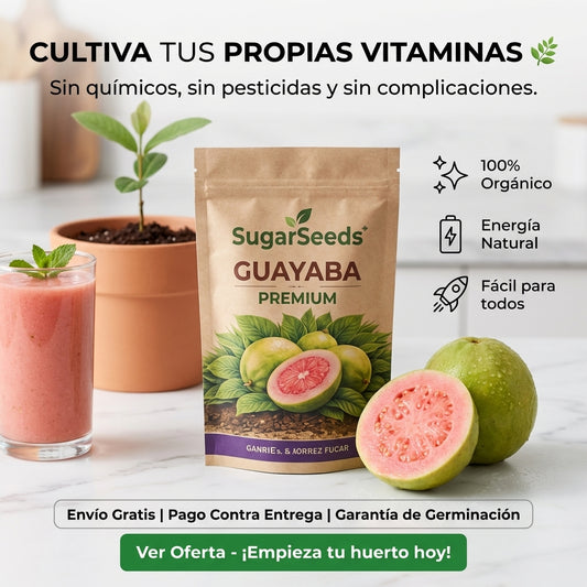 Semillas de Guayaba Premium – Cultiva en Casa Frutos Dulces, Naturales y de Fácil Crecimiento