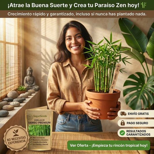ATRAE LA BUENA SUERTE Y CREA TU PROPIO PARAÍSO ZEN: SEMILLAS DE BAMBÚ PREMIUM