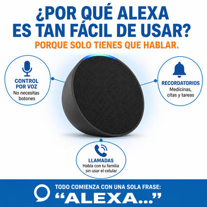 Alexa Echo Pop: tu asistente personal controlado con voz