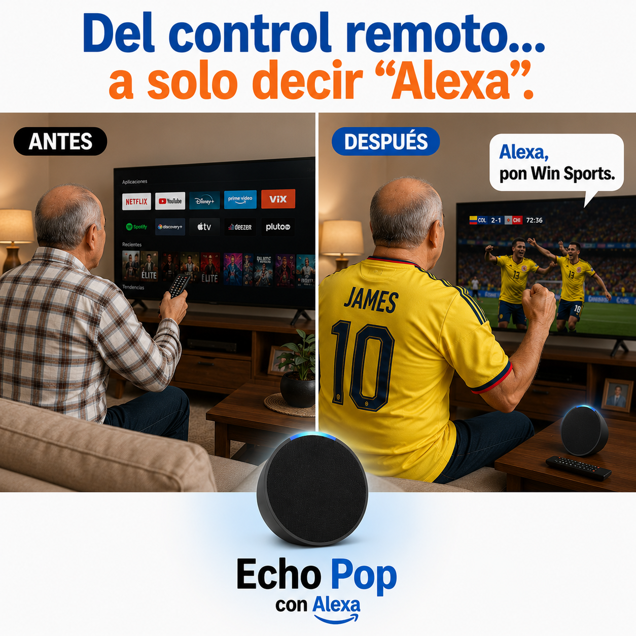 Alexa Echo Pop: tu asistente personal controlado con voz