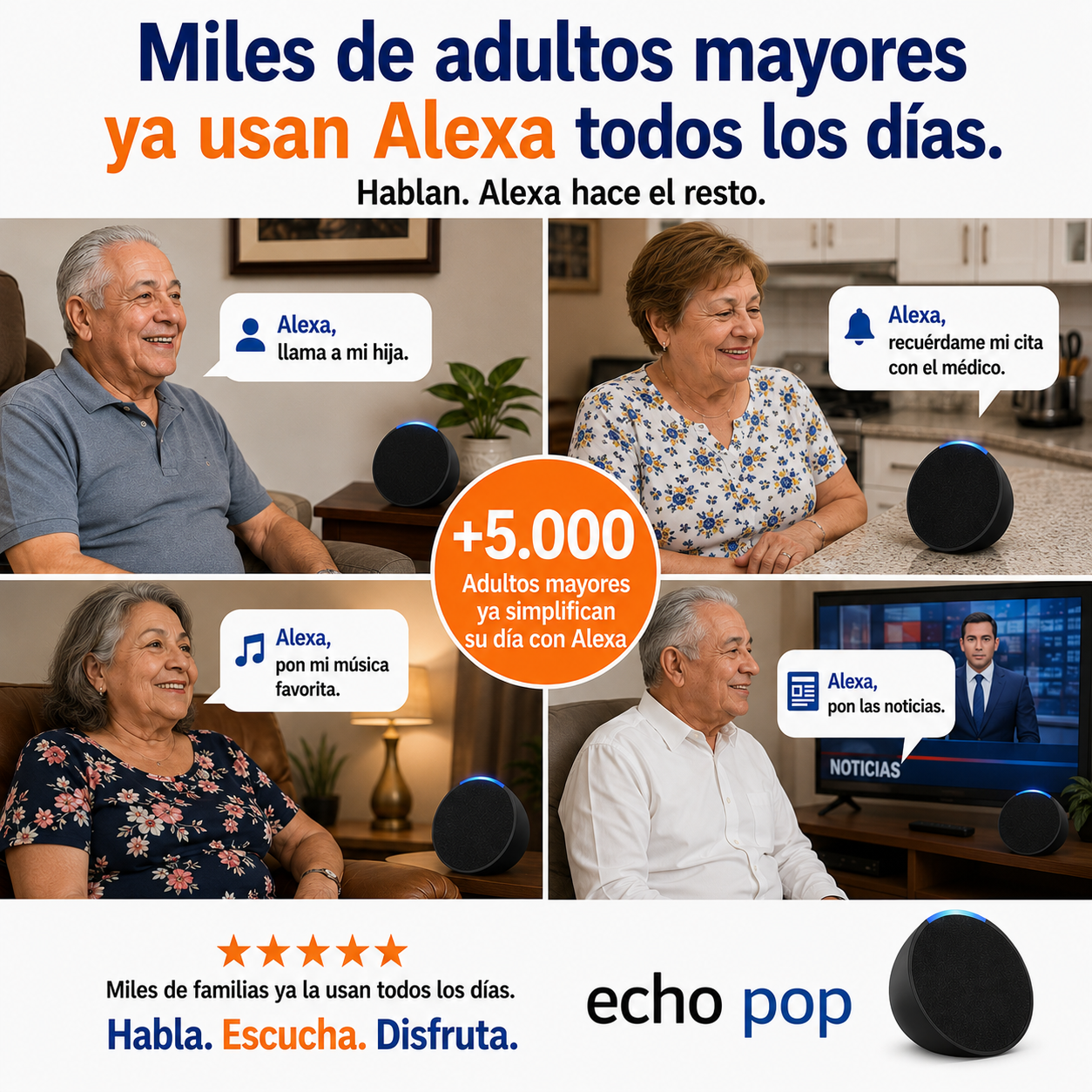 Alexa Echo Pop: tu asistente personal controlado con voz