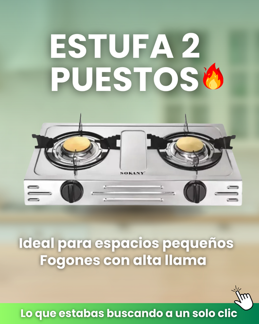 🔥Estufa Sokany con tapa 2, 3 y 4 puestos portatil - Cocina en cualquier lugar