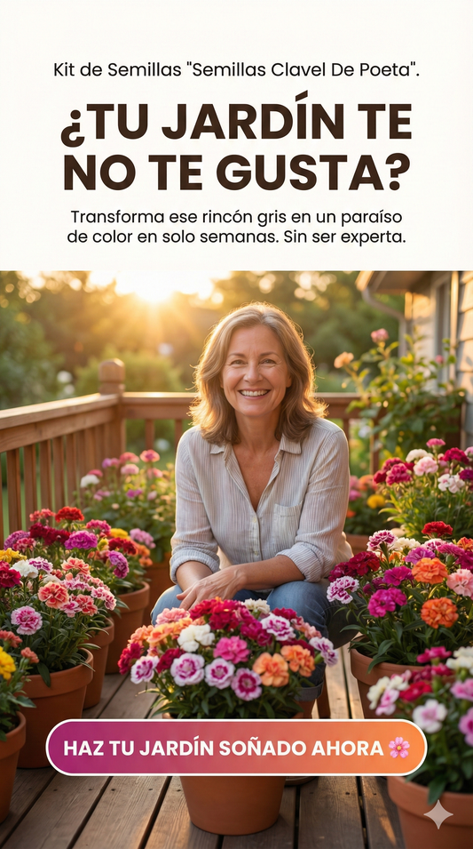 Kit de 50 semillas Flores Clavel Poeta - Ten el jardin de tus sueños, con flores hermosas 💐