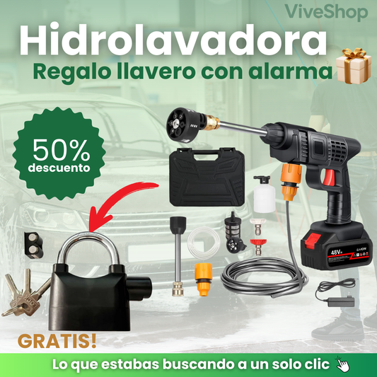 PowerWash 48V - elimina la mugre en 3 minutos + candado con alarma