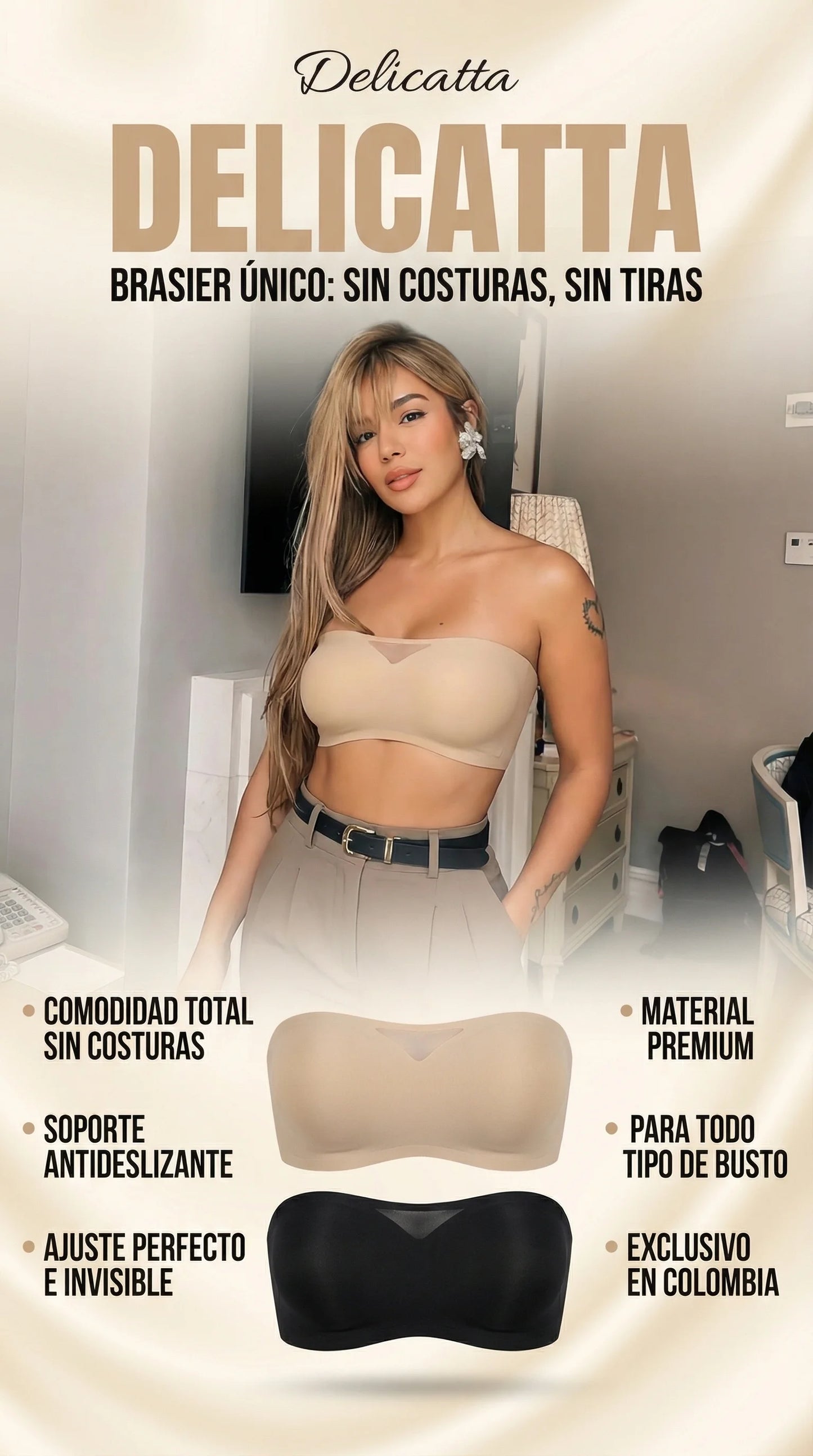 Brasier invisible- Sin costuras, sin tiras